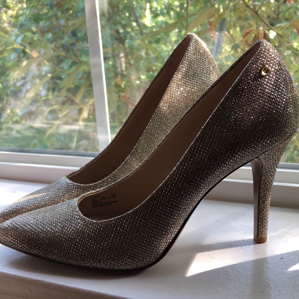 Gold sparkly Coach heels